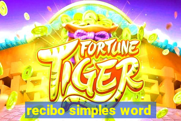 recibo simples word